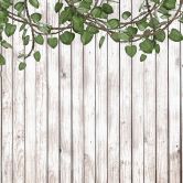 Fototapete Holztapeten Wood&Leaves in braun weiß - Vliestapete Designwalls 2 - 2,55 x 3,5 m 