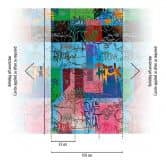 Papier peint graffiti multicolore - papier peint intissé street art design - papier peint chambre jeune 