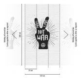 Papier peint street art 'Make Love Not War' - papier peint noir et blanc - papier peint intissé moderne 