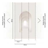 Papier peint photo architectural en blanc beige - papier peint intissé 3D optique - design moderne 