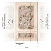 Vintage-Fototapete mit Blumendesign - Vliestapete 3D-Paneele - Elegante Wohnzimmer Tapete 