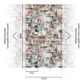 Papier peint photo typographie vintage - papier peint intissé art des mots - papier peint salon moderne 