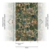 Fototapete Dschungel Grün Beige - Vliestapete mit Pflanzenmotiv - Exotisches Design 