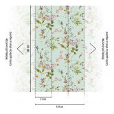 Mint green floral wallpaper 