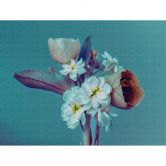 Livingwalls Blumentapete Metropolitan Stories THE WALL Vliestapete floral blau, lila 