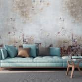 Livingwalls Tapete in Betonoptik Metropolitan Stories THE WALL Vliestapete Vintage grau, rot 