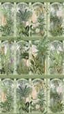 Fototapete Dschungel grün braun - Vliestapete Botanisch Livingwalls - matt und glatt 