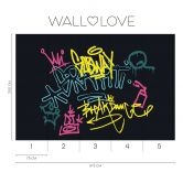 Wall Mural Graffiti Subway Black Colorful 3,75 x 2,50 m - street art non-woven wallpaper urban 