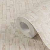 Strukturtapete vertikal Creme Beige – Vliestapete mit 3D-Effekt  