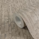 Strukturtapete mit 3D-Effekt Braun Beige – Vliestapete natürlich  
