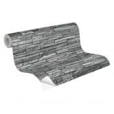 Self-adhesive wallpaper and furniture film - Stone wall - stone look - grey - roll 840x53 cm  