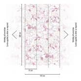 Vliestapete mit Eukalyptus-Muster Rosa Beige - Florale Wandtapete - Fototapete 