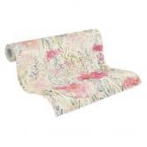 Papier peint fleuri Aquarelle pastel rose - papier peint intissé floral - romantique 