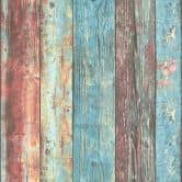 A.S. Création Vliestapete Wood and Stone Tapete in Holzoptik Holzplanken blau, bunt 