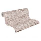 tapet med steneffekt beige grå - industrielt stentapet - non-woven tapet 