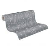 papier peint à motifs branches blossoms gris argenté - papier peint à motifs floraux fleurs 