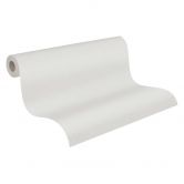 Ensfarvet hør-look grå tapet - stof-look tapet lysegrå - non-woven tapet 