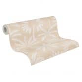 Ikke-vævet tapet palmer beige creme hvid metallisk tapet tapet blade natur 