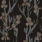 Daniel Hechter Vliestapete Blumentapete floral schwarz, grau, braun 