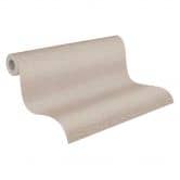 Papier peint uni avec structure horizontale tissée Beige 