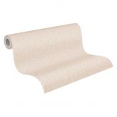 Unitapete mit Strukturmuster Beige Grau - Tapete mit Gewebe-Optik  