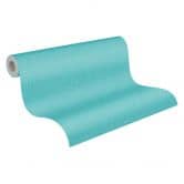 Papier peint uni avec dessin structuré bleu turquoise - papier peint uni 