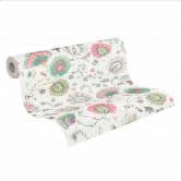 Blumen Tapete Bunt - Vliestapete Floral - Wohnzimmer Tapete Natur Weiß - Exotisch 