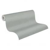 Single wallpaper with linen look green blue - plain non-woven wallpaper with textile texture 