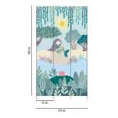 Zeemeermin behang voor kinderkamer blauw groen - sprookjesachtig Fotobehang 