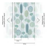 Fotobehang in pastellook groen blauw - kinderkamer behang bomen - Vliesbehang, uittrekbaar 