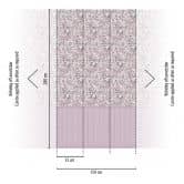 Wall Mural Birds & Branches Pink - floral sample with wooden panel - extendable non-woven wallpaper 