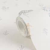 Safari-Tapete Tiere Beige Bunt - Vliestapete mit Giraffe, Zebra & Elefant 