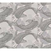 Livingwalls Vliestapete Metropolitan Stories asiatische Tapete mit Kois Mio Tokio beige, grau 