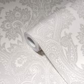 Livingwalls Paisley Tapete My Home My Spa Vliestapete Romantic Home grau 