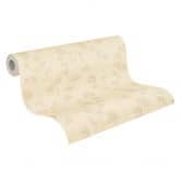 Feuilles papier peint beige - papier peint intissé floral salon 