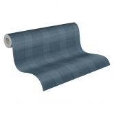 Karo Tapete karriert - Landhaus-Tapete von A.S. Création Blau PVC-Frei 386642 