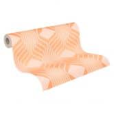 Retro wallpaper orange beige - vintage non-woven wallpaper abstract - Patterned Wallpaper textured peel and stick wallpaper 