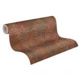 papier peint fleurs marron beige - papier peint naturel style campagne - papier peint intissé chambre bureau 