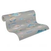 Maritime Tapete Fische Grau Blau - Vliestapete mit Unterwasser-Motiv - Kindertapete 