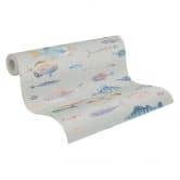 Maritime Tapete Fische Creme - Vliestapete mit Unterwasser-Motiv - Kindertapete 
