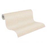Abstrakte Mustertapete in Creme Beige – Moderne Vliestapete mit Linienstruktur 