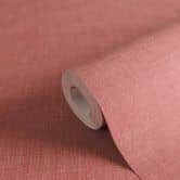 Leinentextur Vliestapete Himbeerrosa - Farbenfrohe Unitapete für lebendige Raumgestaltung 