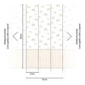 Wall Mural rainbow pastel with wooden panel beige - non-woven wallpaper nursery expandable 