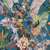 A.S. Création Dschungeltapete Dream Flowery Vliestapete tropisch blau, gelb, grün, beige 
