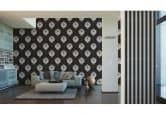 A.S. Création Vliestapete Bling Bling Barocktapete mit Ornamenten Glitzereffekt schwarz, weiß 