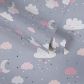 A.S. Création Kinderzimmertapete Little Love Vliestapete Nachthimmel grau, rosa, beige, weißz 