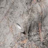Vliestapete Marmor Stein Grau Kupfer Tapete Marmoroptik Designtapete Wohnzimmer 