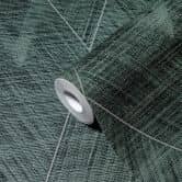 A.S. Création non-woven tapet BOS - grafisk tapet 3D effekt grøn, sort, sølv 