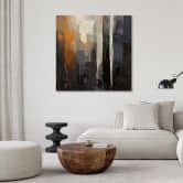 Leinwandbild Abstrakt braun gemalt 