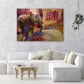 Leinwandbild, Goldener Elefant Abstrakt 